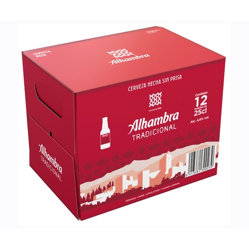 Cervezasr ALHAMBRA TRADICIONAL pack de 12 uds. x 25 xl.