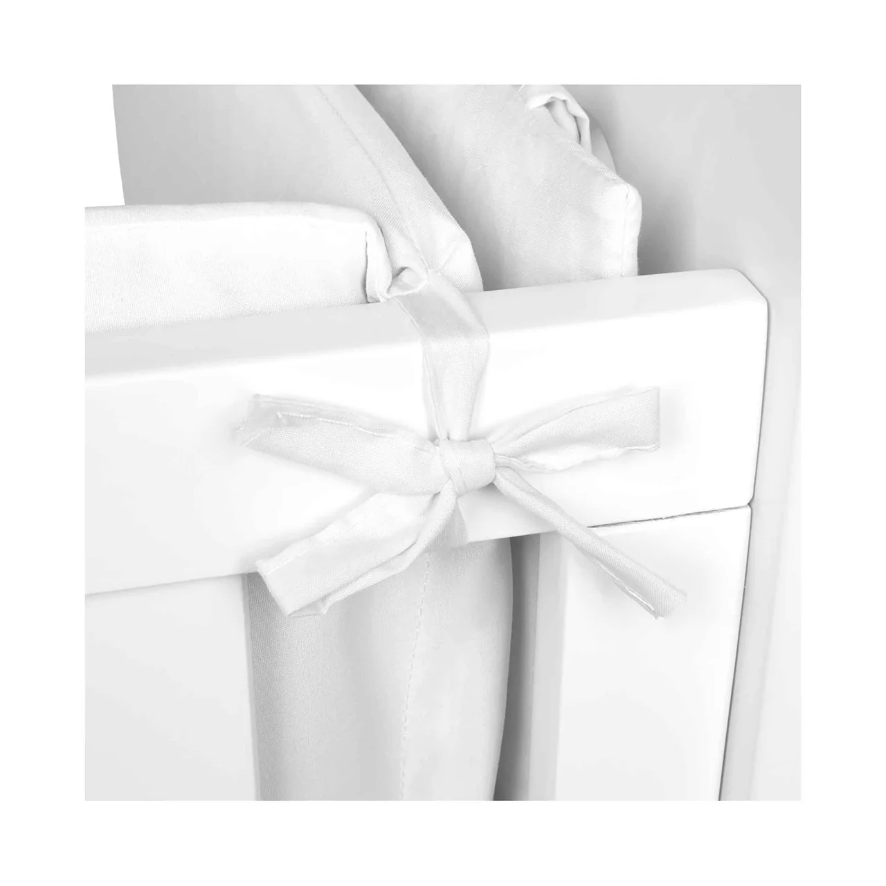 Protector de cuna liso, color blanco