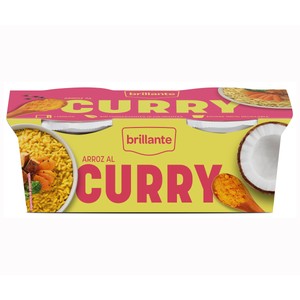 Arroz al curry verde en tarrina 2 X 125 g.