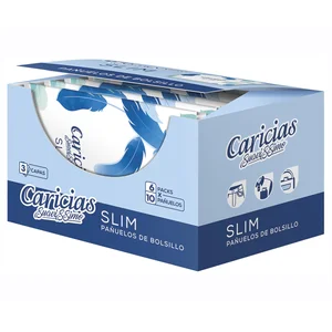 CARICIAS Pañuelo suavissimo slim 10 uds.