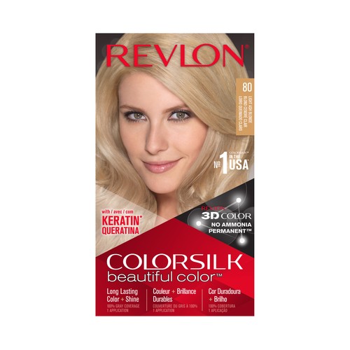 REVLON Colorsilk Tinte de pelo tono 080 Rubio claro ceniza.