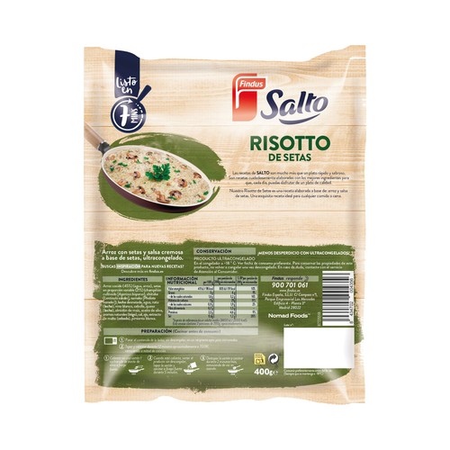 FINDUS Salto Risotto de setas 400 g.