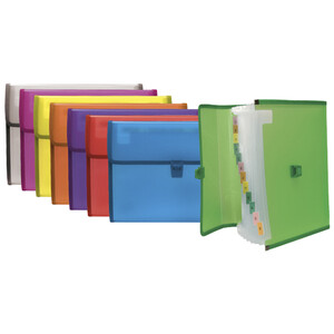Imagen de Carpeta clasificadora de tipo fuelle y 13 separadores fucsia, PRODUCTO ALCAMPO.