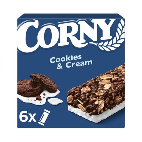 CORNY Barrita de cereal cookies & cream 6X23gr