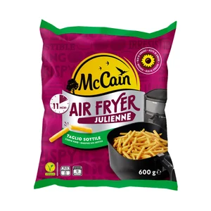 McCAIN Julienne Patatas con corte fino, prefritas y ultracongeladas, para hacer en freidora de aire  600 g.