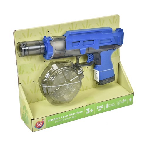 Pistola de agua eléctrica, con luz y sonidos. ONE TWO FUN