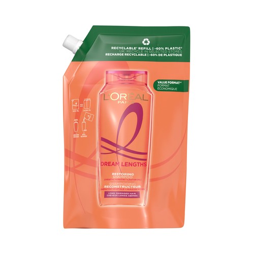ELVIVE Dream long Recarga champú reconstructor para cabellos largos y dañados 500 ml.