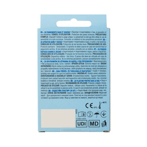 PRODUCTO ALCAMPO Apósitos plásticos transpirables, transparentes y resistentes al agua, 2 tamaños diferentes 20 uds.
