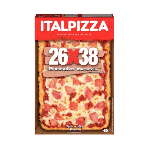 ITALPIZZA Pizza prosciutto & mozzarella 26 x 38 560 g.
