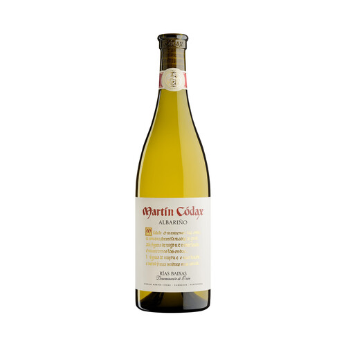 Vino blanco albariño con denominación de origen Rías Baixas MARTIN CODAX botella de 75 cl.