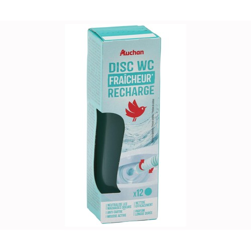 AUCHAN Discos para el WC "frescura" - 12 uds.