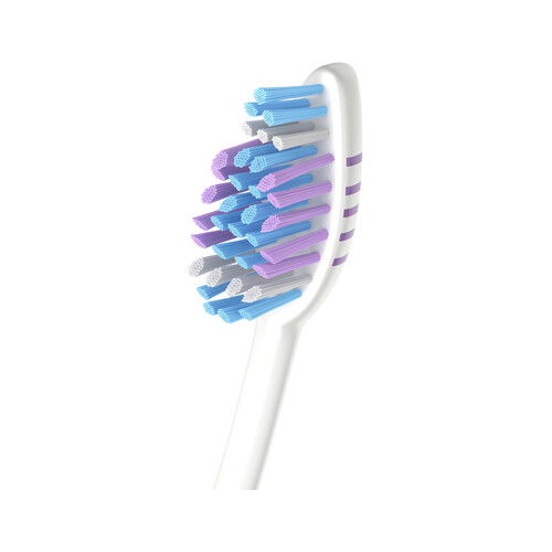 COLGATE Cepillo de dientes medio, con filamentos cruzados y cuello flexible COLGATE Zig zag 3 uds.