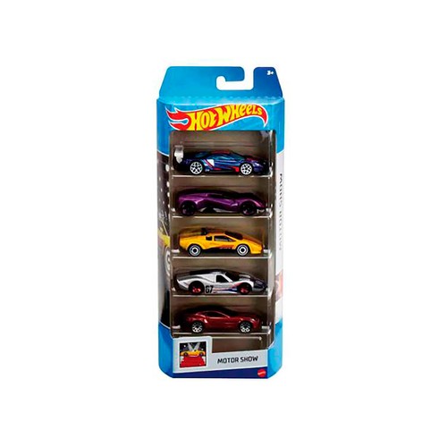 HOT WHEELS - Paquete de 5 autos a escala 1:64, regalo para coleccionistas y niños a partir de 3 años (los estilos pueden variar), 1806