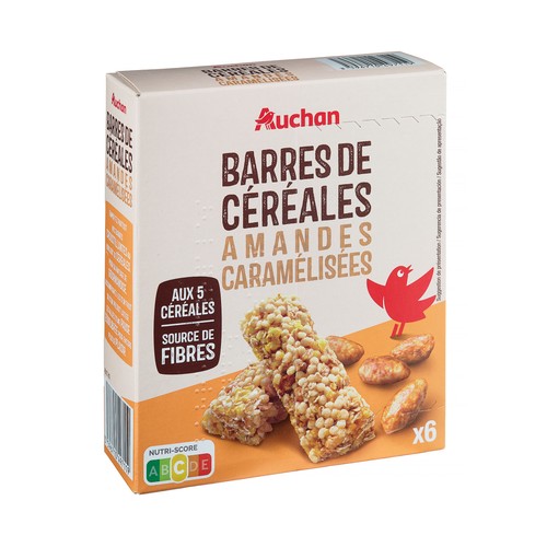 PRODUCTO ALCAMPO Barritas de cereales con almendras caramelizadas 126 g