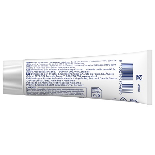 ORAL-B Advanced blanqueamiento saludable Pasta de dientes blanqueante, frescor ártico 75 ml.