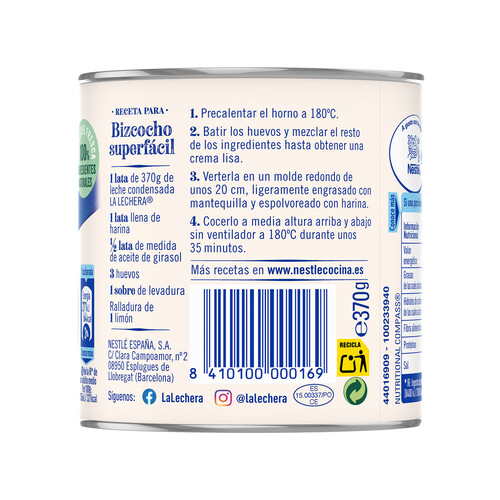 LA LECHERA Leche condensada LA LECHERA 370 g.