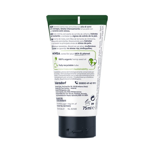 NIVEA Men sensitive pro Crema facial hidratante y ultra calmante 75 ml.