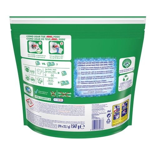 ARIEL All in 1 Pods Original Detergente en cápsulas 70 uds