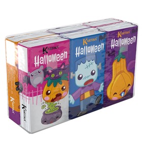 Imagen de KARTIKA Pañuelos de 4 capas halloween pack de 6X9