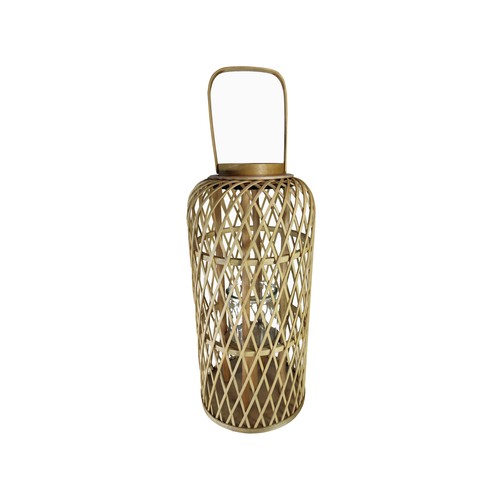 Lámpara solar de bambú, altura 47 cm, GARDENSTAR.