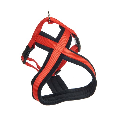 PRODUCTO ALCAMPO Arnés (1.5 cm) de color rojo, para perros de tamaño S 20 - 40 cm.