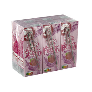 Imagen de AUCHAN Batido con sabor a fresa 6 x 200 ml. Producto Alcampo