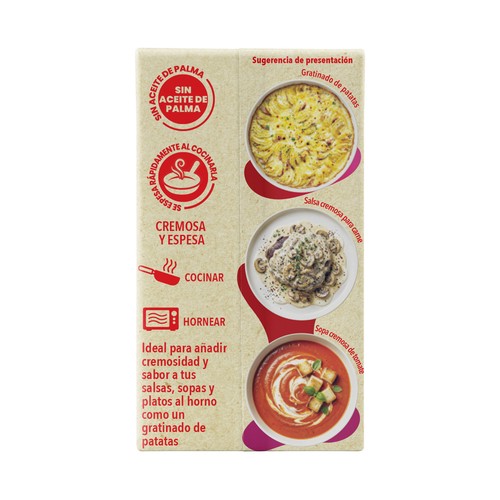 TULIPÁN Alternativa vegetal a la nata (15%) para cocinar 250 ml.