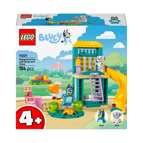 LEGO Bluey 11201, Diversión en el parque de juegos con Bluey y Chloe, 104 pcs +4 Años