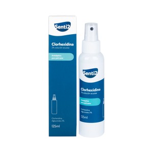 Antiséptico (Clorhexidina) para la piel sana SENTI2 125 ml.