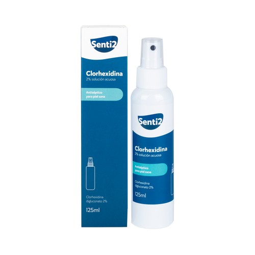 Antiséptico (Clorhexidina) para la piel sana SENTI2 125 ml.