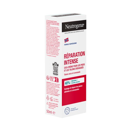 NEUTRÓGENA Crema CICA fórmula noruega de pies con acción hidratación intensa, para talones secos y agrietados 50 ml.