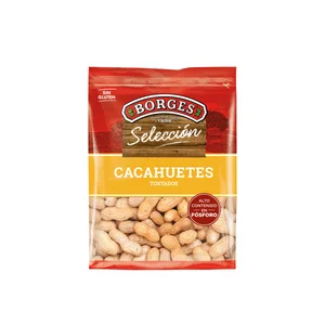 BORGES Cacahuetes con cáscara y tostados 350 g.