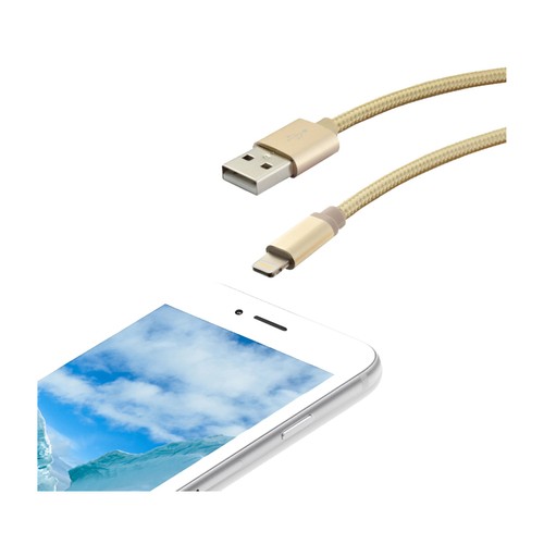Cable Usb a Apple Lightning QILIVE, 2A, longitud 1,2m.