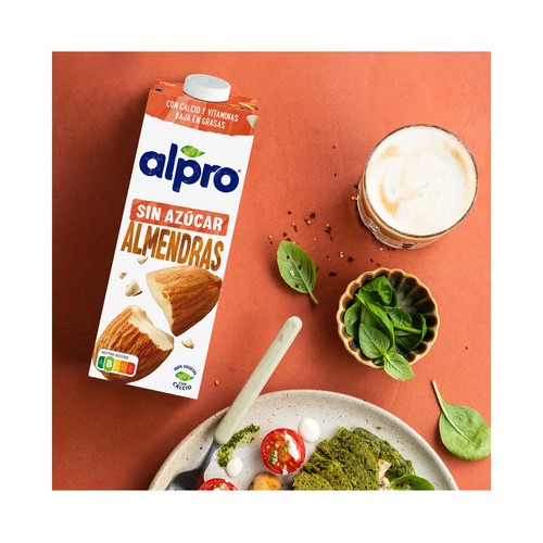 ALPRO Bebida de almendras 100% vegetal, sin azúcar ni edulcorantes  1 l.