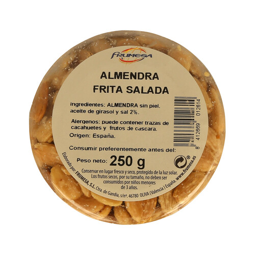FRUMESA Almendra frita, FRUMESA, caja de 250 g.