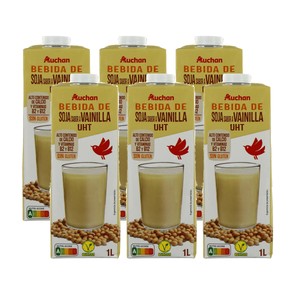 Imagen de AUCHAN Bebida de soja con sabor a vainilla 6 x 1 l. Producto Alcampo