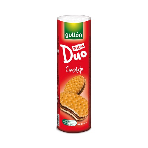 GULLÓN Galletas rellenas de chocolate 500 g.