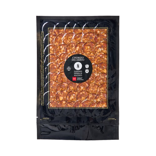 SABORES SIERRA DE MADRID Chorizo de ciervo cortado en lonchas 80 g.