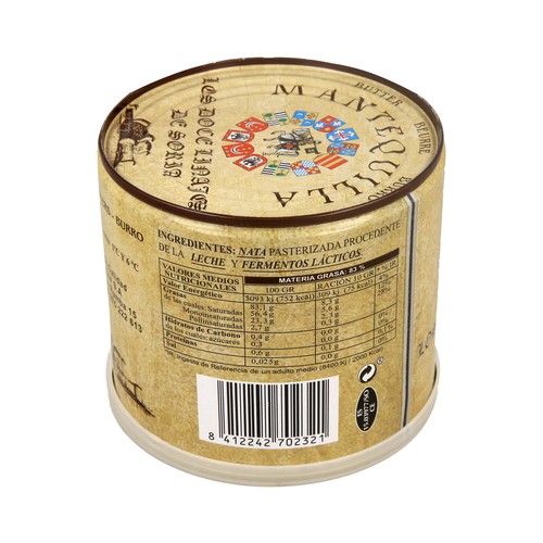 LOS DOCE LINAJES DE SORIA Lata de mantequilla sin sal LOS DOCE LINAJES DE SORIA 500 g.