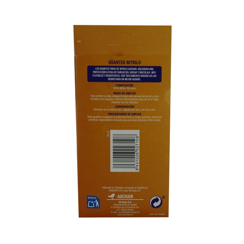 Guantes de nitrilo talla pequeña PRODUCTO ALCAMPO 20 uds.