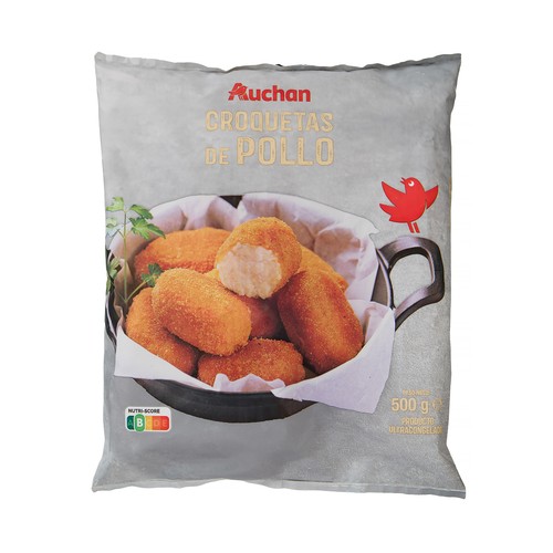 AUCHAN Croquetas ultracongeladas de pollo 500 g. Producto Alcampo