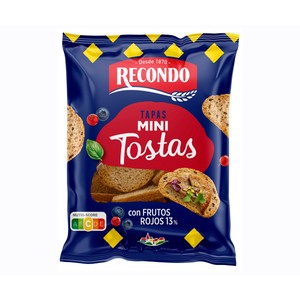 Imagen de RECONDO Mini tostas  frutos rojos 100 g.