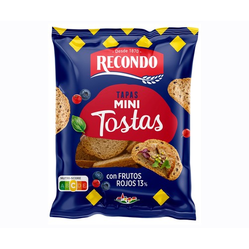RECONDO Mini tostas  frutos rojos 100 g.