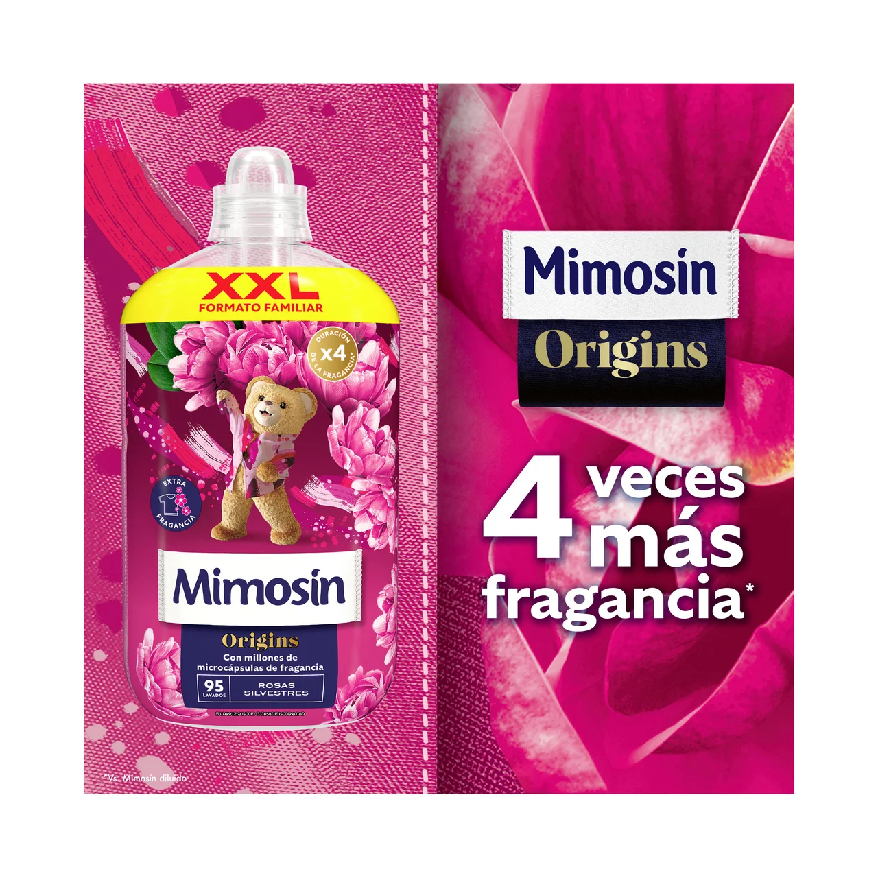 Origins Suavizante concentrado con aroma a rosas silvestres 1710 ml, 95 lavados.