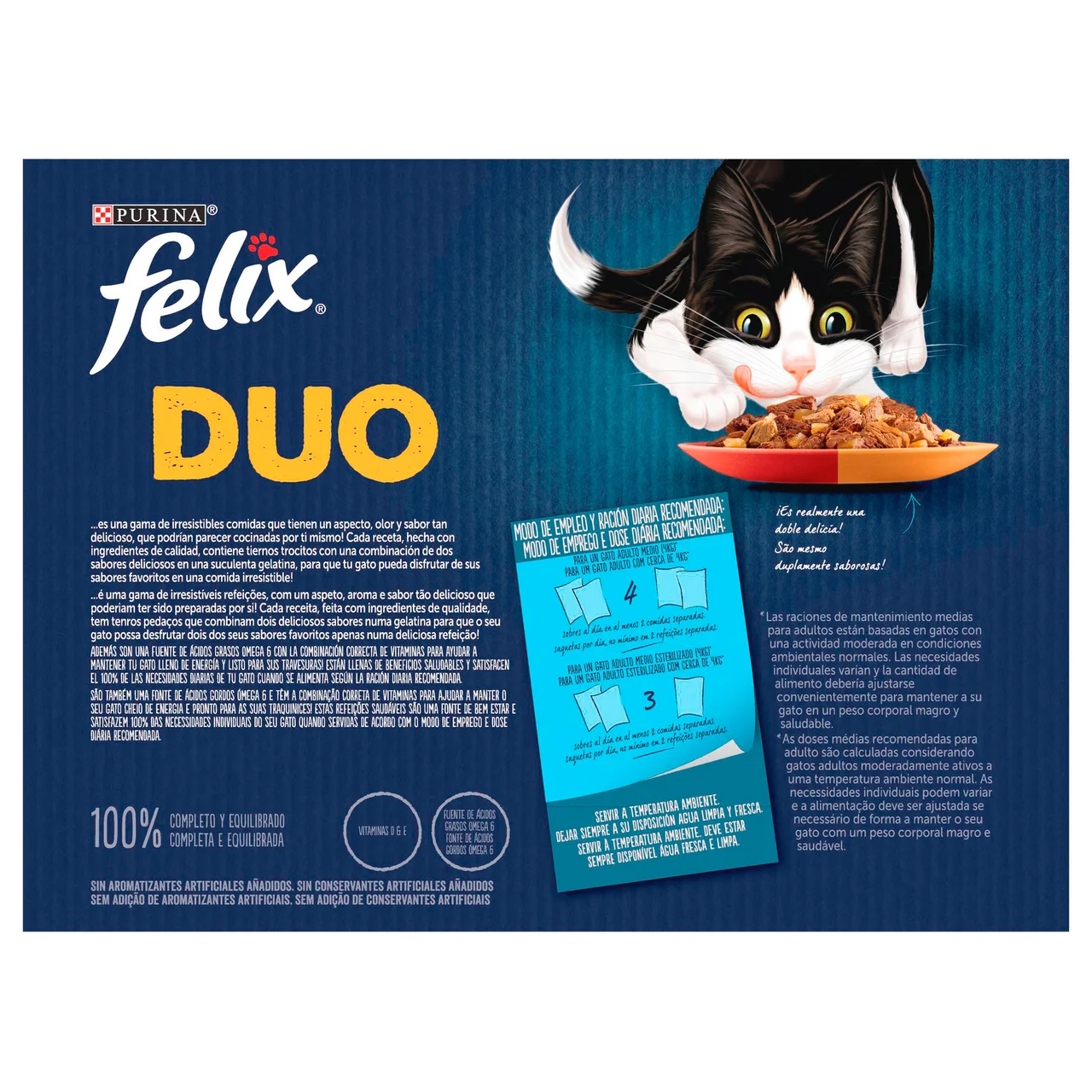PURINA FELIX Alimento gatos húmedo Fantastic Duo 12 uds. x 85 g.