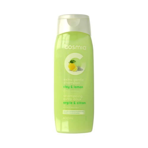 COSMIA Champú extra suave con extracto de arcilla y limón 400 ml.