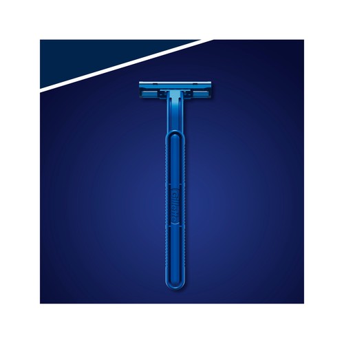 GILLETTE Cuchilla de afeitar desechable, con cabezal fijo de doble hoja GILLETTE Blue II 20 uds