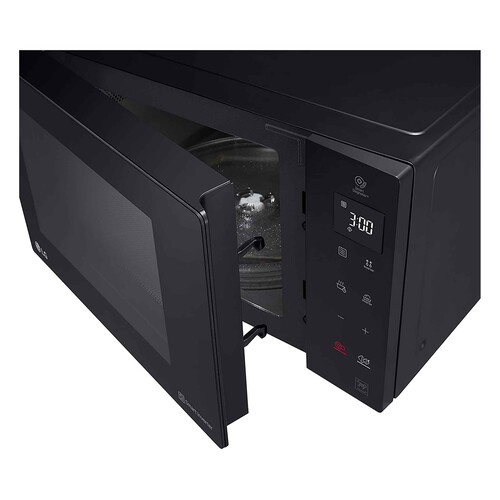 Microondas con grill LG MH6535GIB, color negro, Smart Inverter, capacidad 25L, potencia: 1000W, Grill: 900W.