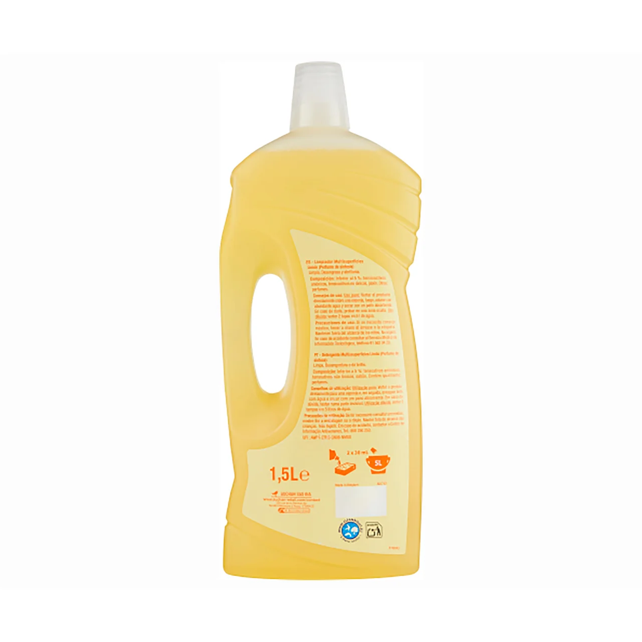 PRODUCTO ALCAMPO Limpiahogar multisuperficies con aroma a limón 1,5 L.