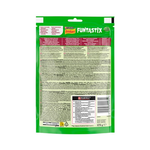 FRISKIES Snack para perros con aroma a queso y bacon 175 gr.